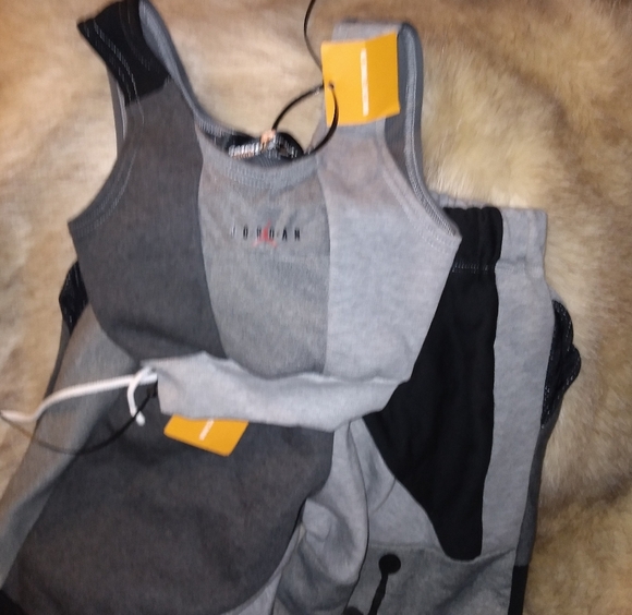 Handmade Scarlett Orange Air Jordan Nike Upcycled Joggers matching set t… - Picture 15 of 16